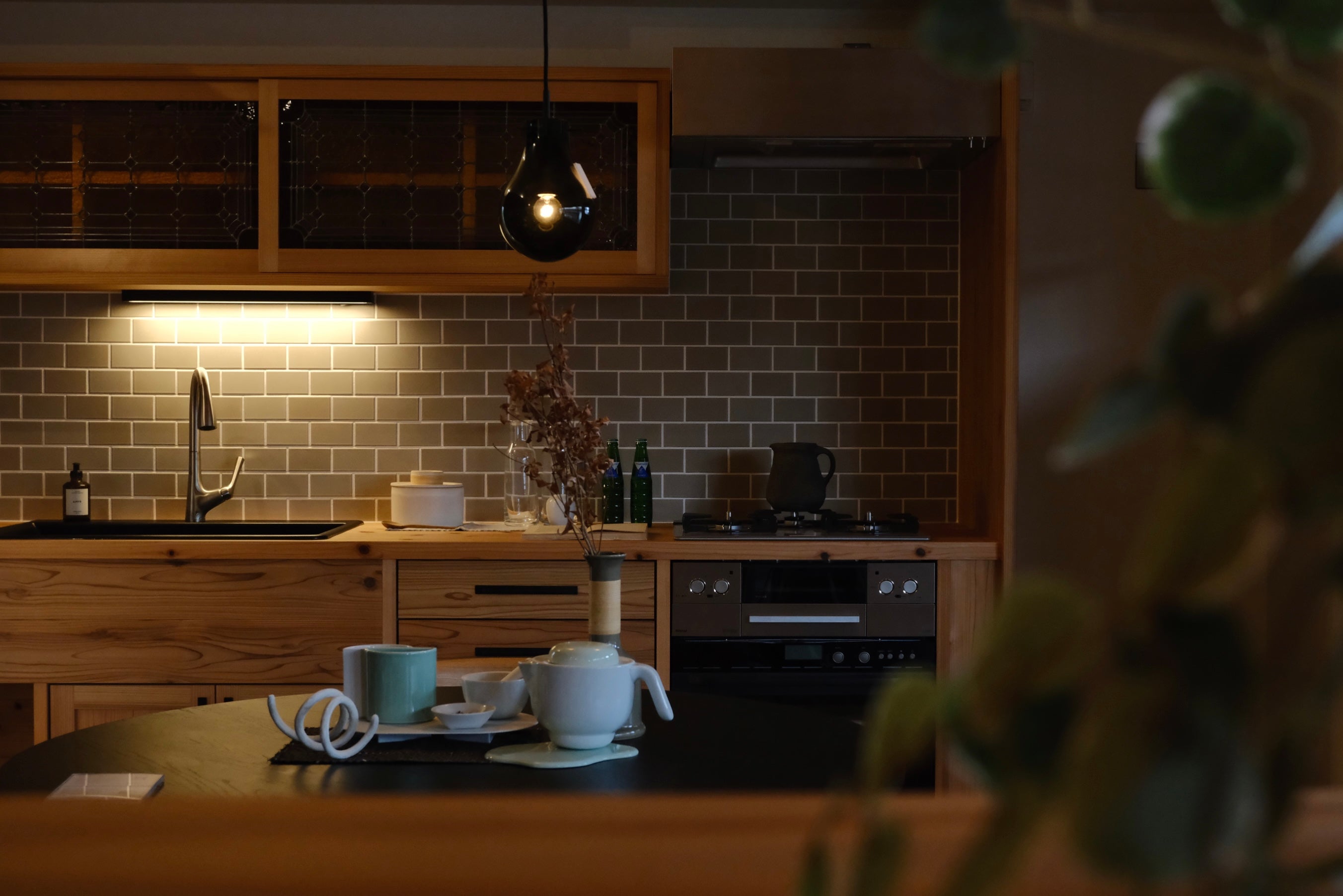 薪ストーブのある平屋