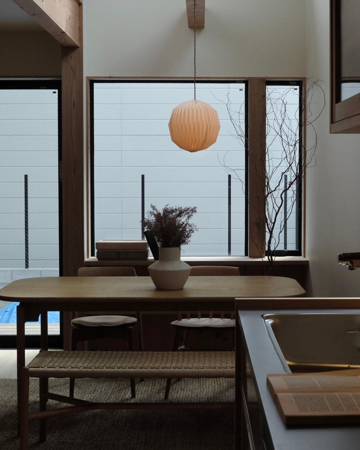 A home where families can gather and feel the materials 