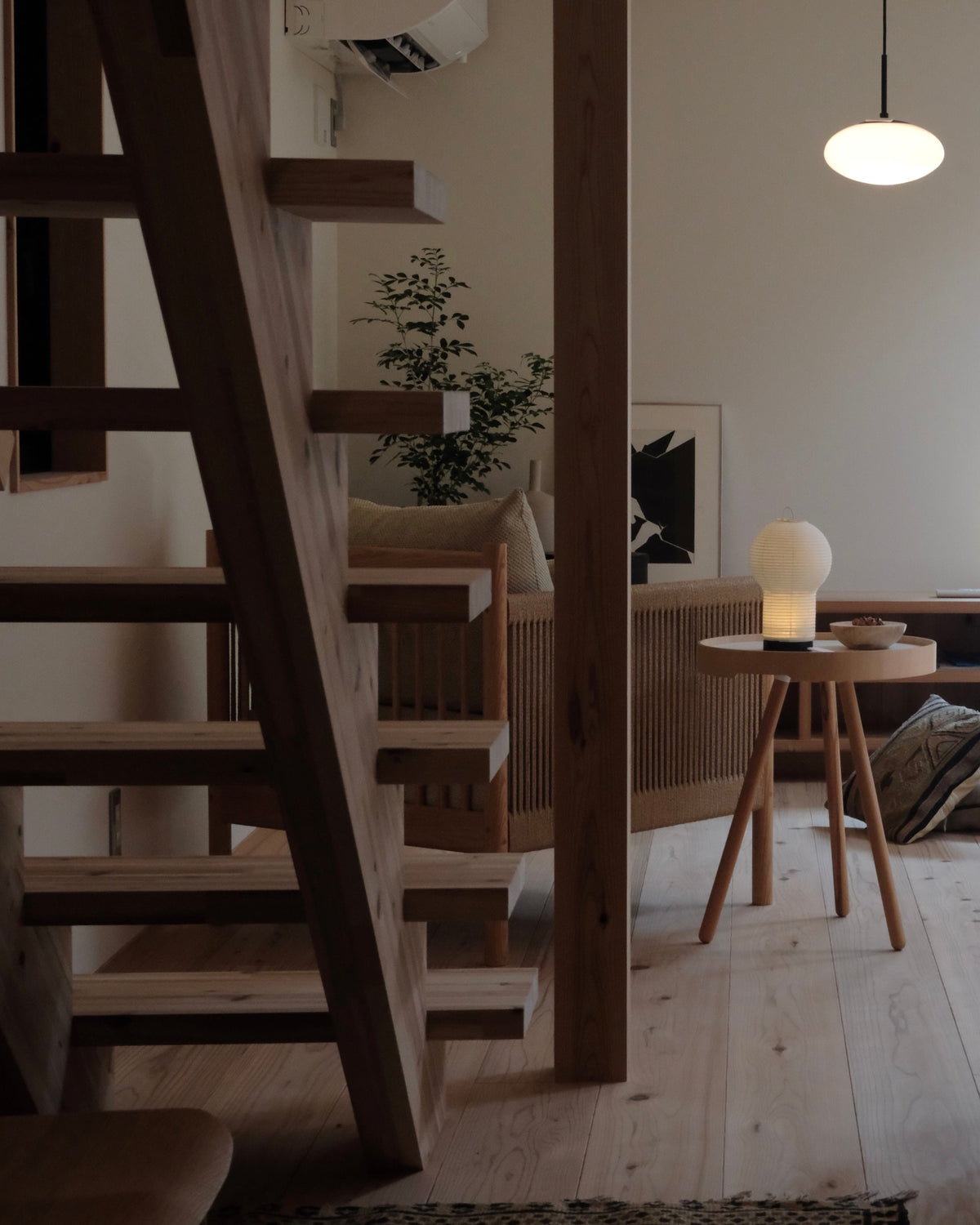 A home where families can gather and feel the materials 
